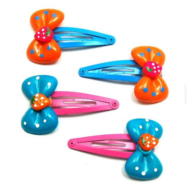 SPINKI / PYKI DO WŁOSÓW DZIECIĘCE KOKARDKI 4 SZTUKI (0169-534)