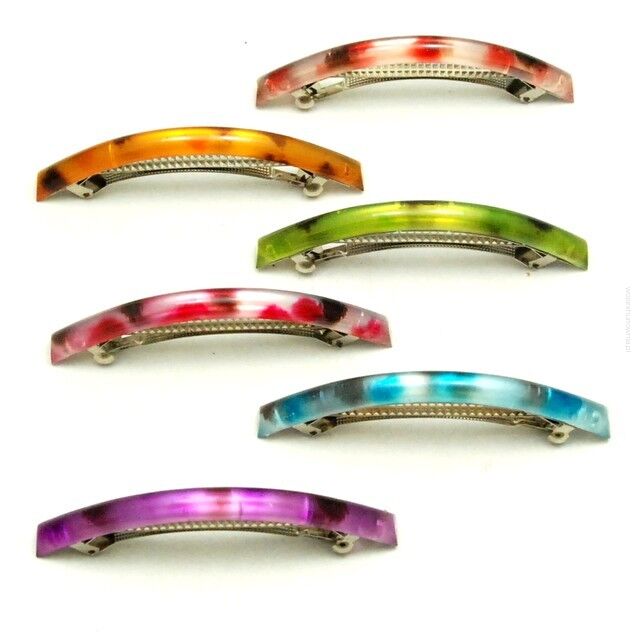 KLAMRY AUTOMATY DO WŁOSÓW KOLOROWE 6 SZTUK (0196-4 SAH)