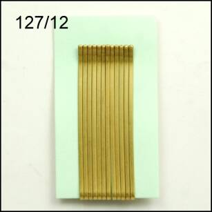 GOLD STRAIGHT HAIRGRIP TWO BALLS 7 cm 12 pcs. 127/12