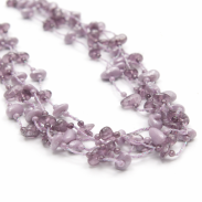 NASZYJNIK / WISIOREK Z FIOLETOWYMI KORALIKAMI (N-0604/2/5R A-2 SAM C) - 2