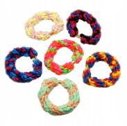 GUMKI DO WŁOSÓW GRUBE KOLOROWE PLECIONE 6 SZTUK (1563 SA) - 2