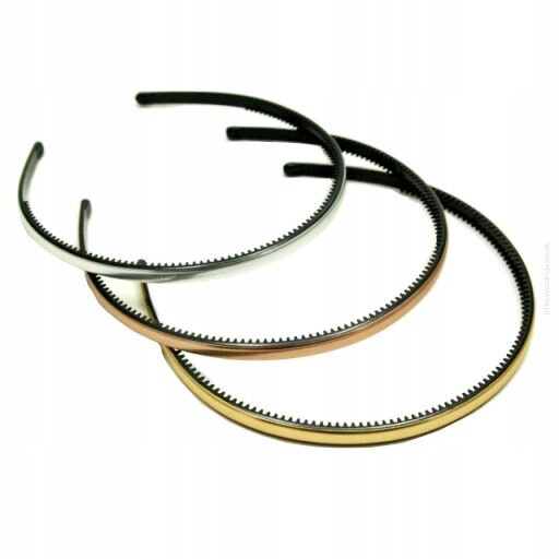 OPASKI DO WŁOSÓW CIENKIE  ZŁOTO -SREBRNO-MIEDZIANE  6 SZTUK                  (0190-01 SA)