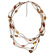 NASZYJNIK Z PLASTIKOWYMI I DREWNIANYMI KORALIKAMI                                                          (7-6246) - 3