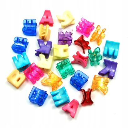 SZCZĘKI / KRABIKI KOLOROWE LITERKI 30 SZTUK                                                     (0988-1 SAM)