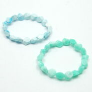 BRANSOLETKI Z KORALIKAMI NA GUMCE 12 SZTUK                                                            (9378 SAM) - 2