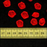 RÓŻYCZKI PASMANTERYJNE MAŁE CZERWONE 500 SZT (RR) - 2