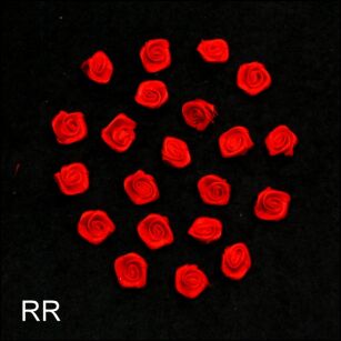 RÓŻYCZKI PASMANTERYJNE MAŁE CZERWONE (500 SZT) RR