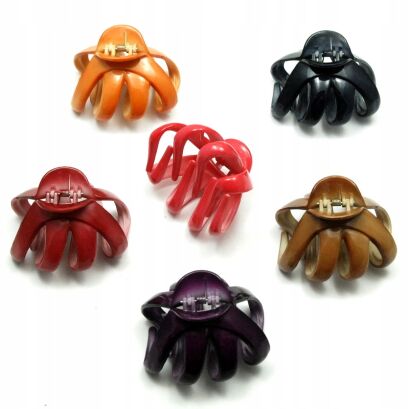 SZCZĘKI DO WŁOSÓW "KULE" KOLOROWE 6 SZTUK                                                                                           (0340-18 SAM)