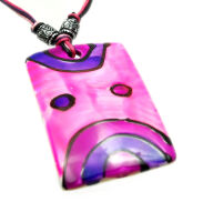 Wisiorek / naszyjnik z masy perłowej KOLOROWY                                                                          0612-512                     - 2