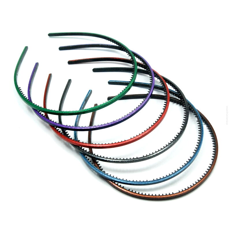 OPASKI DO WŁOSÓW BROKATOWE CIENKIE KOLOROWE 12 SZTUK                             (0323-29 SA)