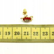 KOLCZYKI NA PALETCE- ŻÓŁWIKI KOLOROWE 12 PAR                                                       (0617-147 SAHU) - 3