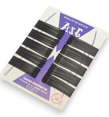 WSUWKA PROSTA CZARNA 6 CM 2 KULKI 100 SZTUK                                  (106/100)