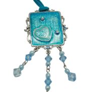 WISIOREK / NASZYJNK NA RZEMYKU Z NIEBIESKĄ ZAWIESZKĄ                                                     2186-4 A/S - 2