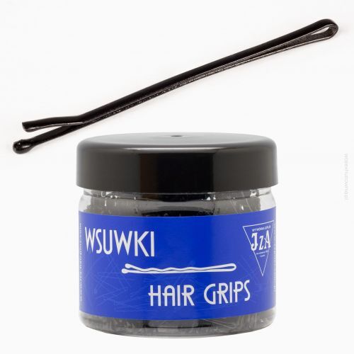 WSUWKI DO WŁOSÓW IZA  PROSTE CZARNE 5 CM 2 KULKI 500G                         (105/G)