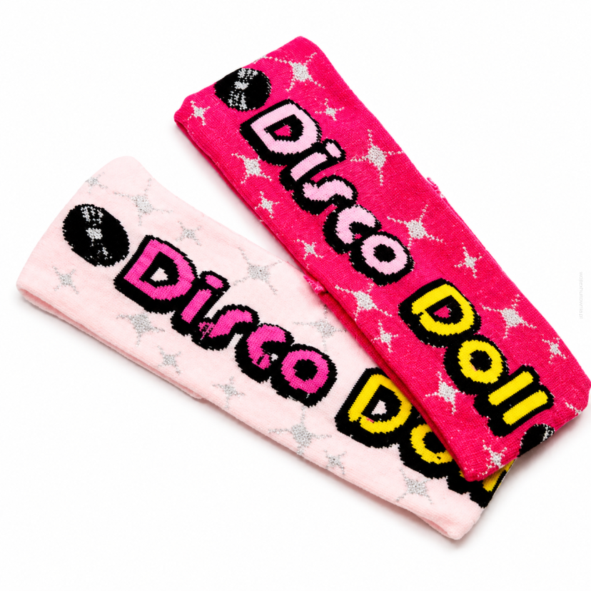 OPASKI NA GŁOWĘ ELASTYCZNE KOLOROWE DISCO DOLL 2 SZTUKI (0193-25 SAHW)
