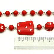 KORALE CZERWONE W BIAŁE KROPKI 96 cm                                                                       0611-75 AS - 3