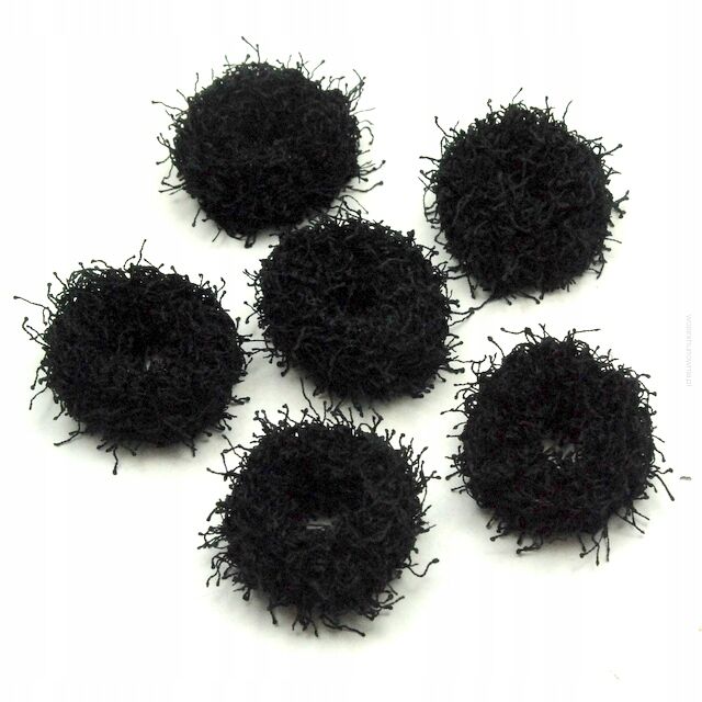 GUMKI DO WŁOSÓW CZARNE WŁOCHATE CZARNE 12 SZTUK (0191-500 SA)