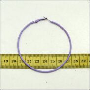 KOLCZYKI KOŁA CIENKIE JASNY FIOLET 605-128 - 2