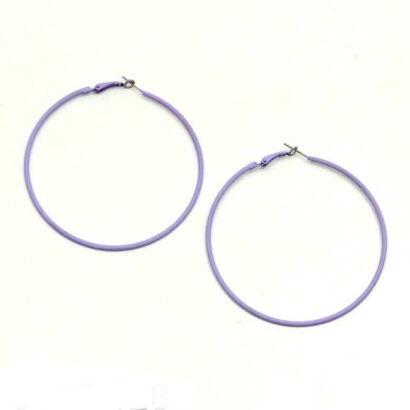 KOLCZYKI KOŁA CIENKIE JASNY FIOLET 605-128