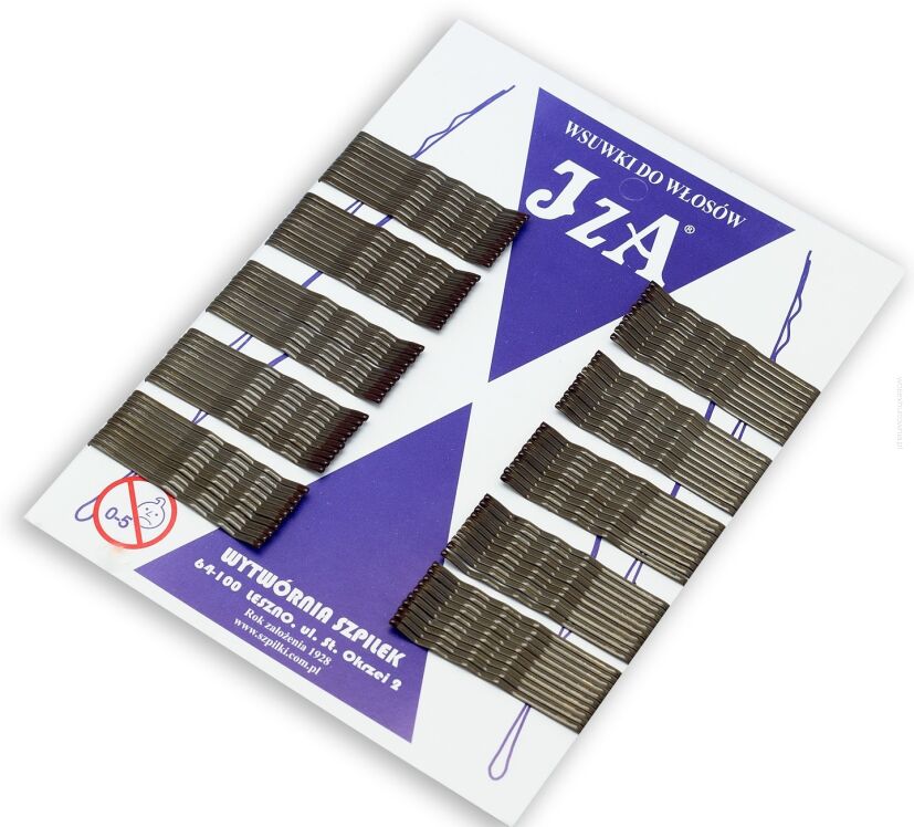 WSUWKA DO WŁOSÓW BRĄZOWA 2 KULKI 5 CM 100 SZTUK                              (315/100)