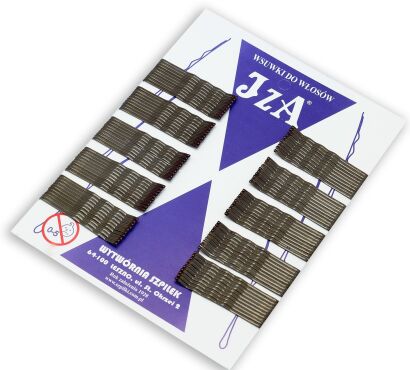 WSUWKA DO WŁOSÓW BRĄZOWA 2 KULKI 5 CM 100 SZTUK                              (315/100)