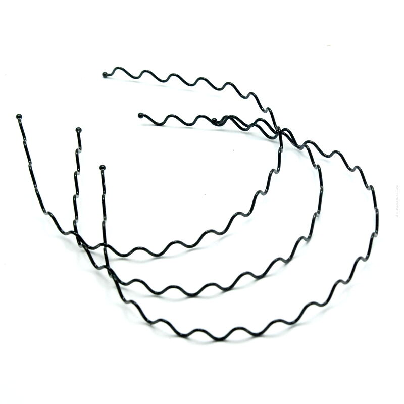 OPASKI METALOWE CZARNE ZYGZAK 6 SZTUK                                                              (1729 SAM)