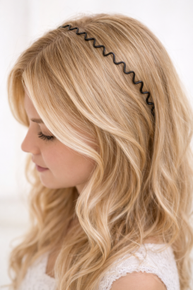 OPASKI METALOWE CZARNE ZYGZAK 6 SZTUK                                                              (1729 SAM)