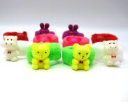 GUMKI DO WŁOSÓW DZIECIĘCE HIPOPOTAM, MIŚ, SŁOŃ, KRÓLIK KOLOROWE (0554-1) - 2