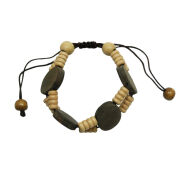 BRANSOLETKA DREWNIANA ŚCIĄGANE SZNURECZKIEM                                       (7883 SAM) - 2