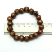 BRANSOLETKI DREWNIANE Z KORALIKAMI 12 SZTUK                         (4104-3 SAM) - 3