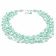 NASZYJNIK / WISIOREK Z ZIELONYMI KORALIKAMI (N-0306/10/6R A-2 SAM B) - 4