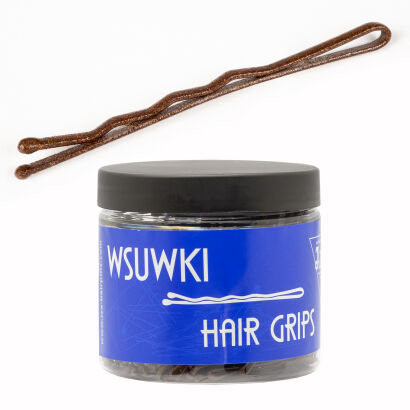 WSUWKI DO WŁOSÓW IZA KARBOWANE BRĄZ MAT 5 CM 2 KULKI 250G                                                (315/250 MAT)