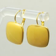 KOLCZYKI WISZĄCE EMALIOWANE ŻÓŁTE                                          (1641-4 SAM) - 3