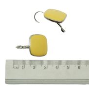 KOLCZYKI WISZĄCE EMALIOWANE ŻÓŁTE                                          (7562 SAM) - 2