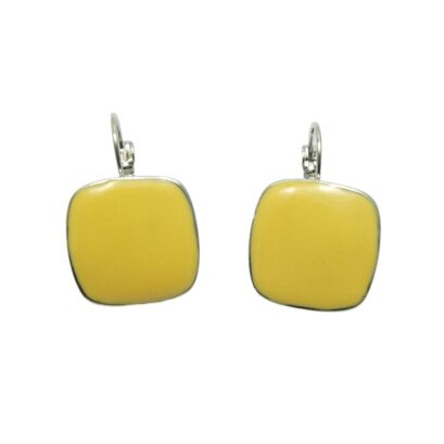 KOLCZYKI WISZĄCE EMALIOWANE ŻÓŁTE                                          (7562 SAM)