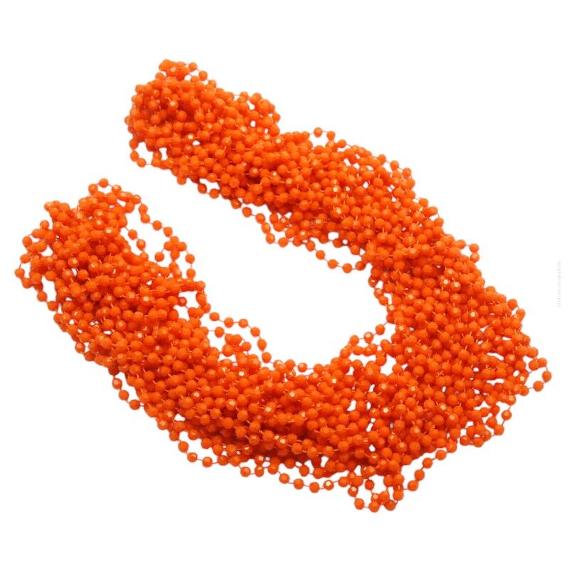 KORALE DŁUGIE, POMARAŃCZOWE, NIEROZPINANE 140 cm 12 SZTUK                                                                         (KRPL-1 SAM)