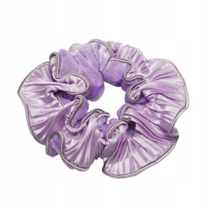 GUMKA DO WŁOSÓW Z FALBANKĄ / SCRUNCHIES  FIOLETOWA                       (5281 SAMF)