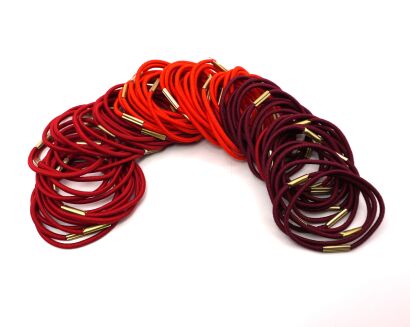 GUMKI CIENKIE Z BLASZKĄ MIX CZERWONY 100 SZTUK (5858/100)