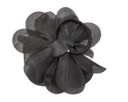 GUMKA DO WŁOSÓW Z OZDOBNYM KWIATKIEM CZARNY 0214-607 - 2