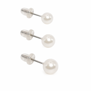 ZESTAW KOLCZYKÓW PEREŁKI 1,5 CM – 3 PARY  (0617-2 SAH) - 2