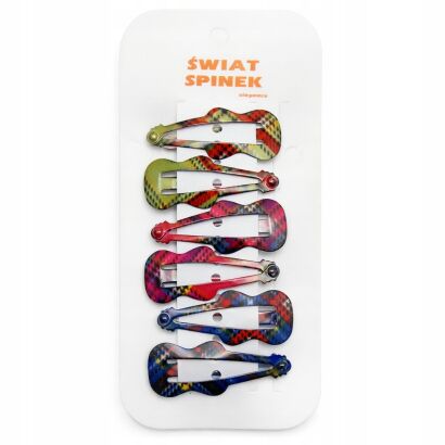 PYKI / SPINKI METALOWE KOLOROWE GITARY 6 SZTUK (0113-3 SAH)