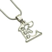 NASZYJNIK METALOWY Z ZAWIESZKĄ  LITERKA 