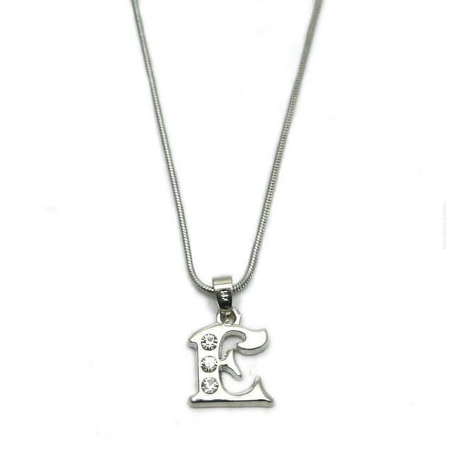 NASZYJNIK METALOWY Z ZAWIESZKĄ  LITERKA 