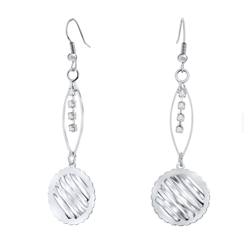 KOLCZYKI WISZĄCE Z CYRKONIAMI 0615-44