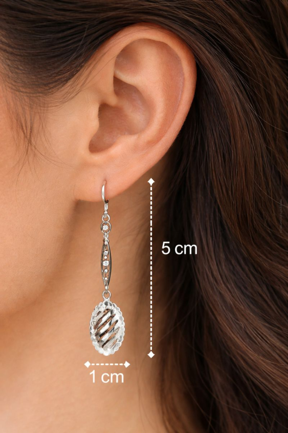 KOLCZYKI WISZĄCE Z CYRKONIAMI                                                                            0615-44