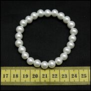 BRANSOLETKA KLASYCZNA BIAŁE PEREŁEKI 1311-097 - 2