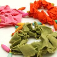 GUMKI DO WŁOSÓW OZDOBNE / SCRUNCHIES  KOLOROWE 6 SZTUK (0699 SA) - 2