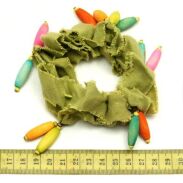 GUMKI DO WŁOSÓW OZDOBNE / SCRUNCHIES  KOLOROWE 6 SZTUK (0699 SA) - 3