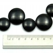 KORALE / NASZYJNIK DAMSKIE NIEROZPINANE CZARNE W FORMIE KRĄŻKÓW                  0624-36 - 3