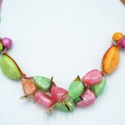 WISIOR / KORALE WIELOKOLOROWE NA SZNURECZKACH ETNO STYL 0612-1052 - 2